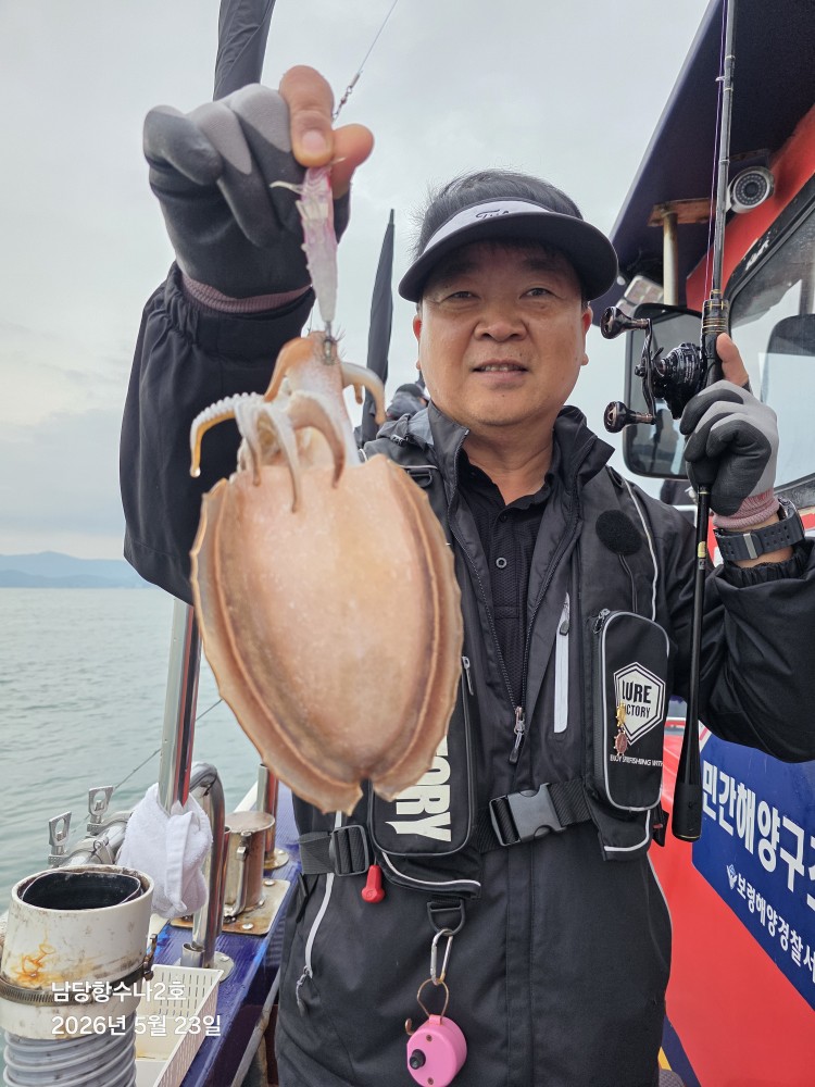 5월23일 수나2호  봄갑오징어 조황사진입니다.