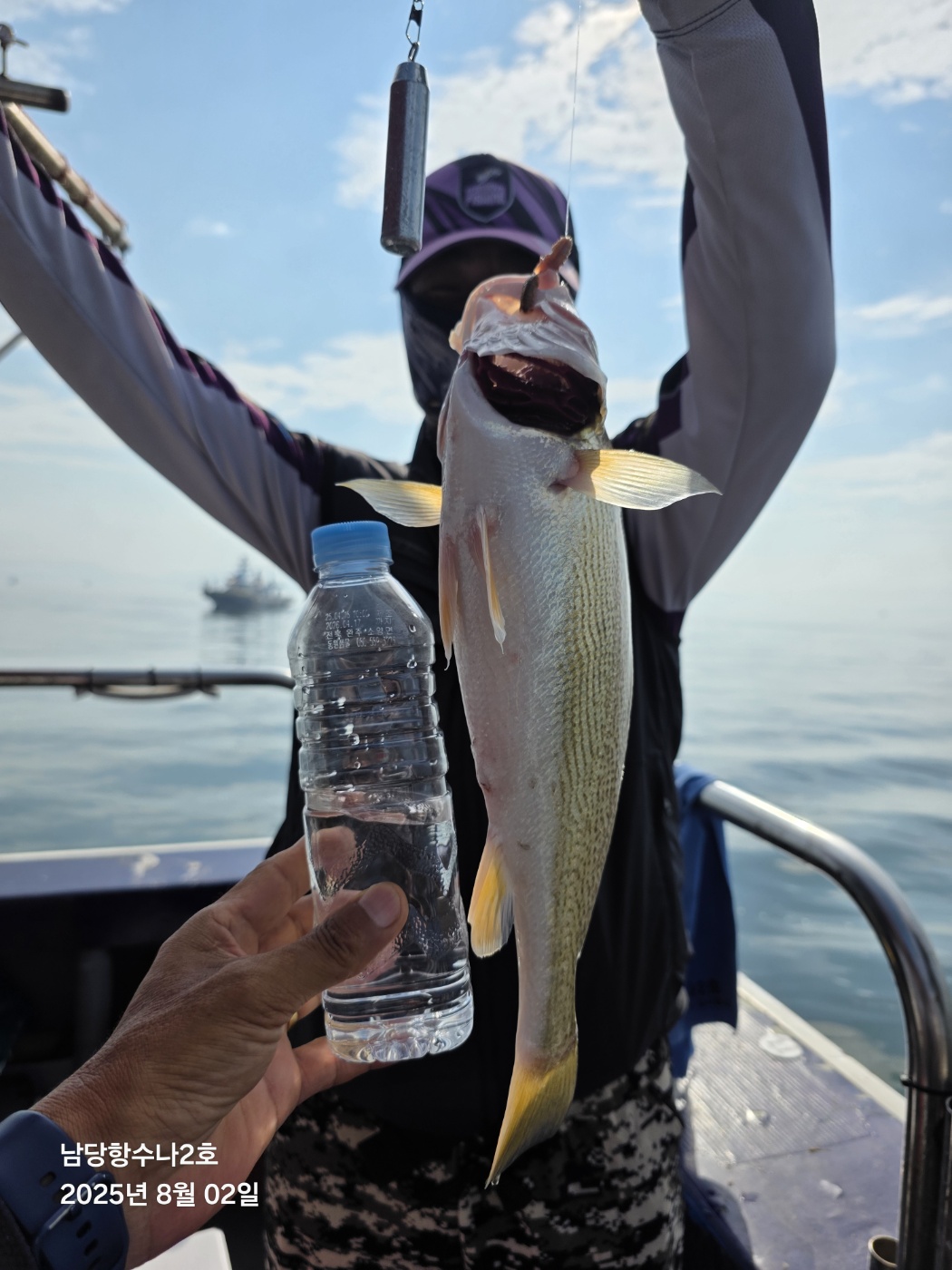 8월2일 수나2호 백조기 조황사진입니다.