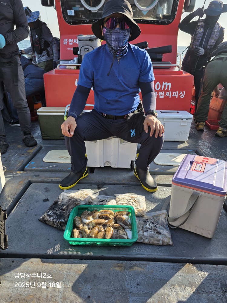 9월18일 수나2호  갑오징어 조황사진입니다.